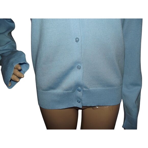 Time and Tru Cardigan Sweater Womens Size Small Light Blue Button lightweight - Picture 7 of 11